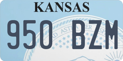 KS license plate 950BZM