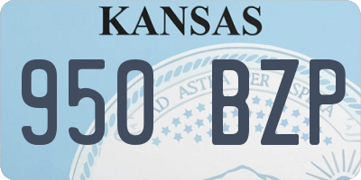 KS license plate 950BZP
