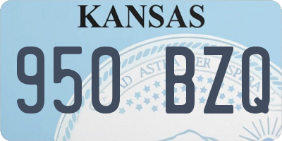 KS license plate 950BZQ