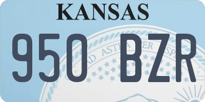 KS license plate 950BZR