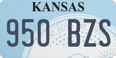 KS license plate 950BZS