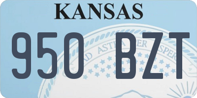 KS license plate 950BZT