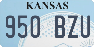 KS license plate 950BZU