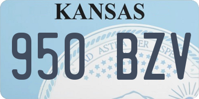 KS license plate 950BZV