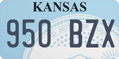 KS license plate 950BZX