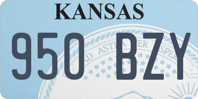 KS license plate 950BZY