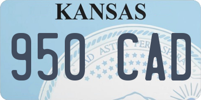 KS license plate 950CAD