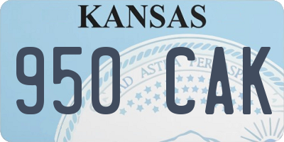 KS license plate 950CAK
