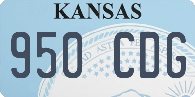 KS license plate 950CDG