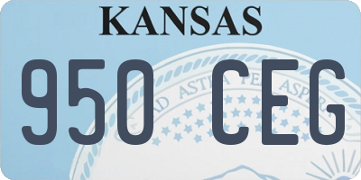 KS license plate 950CEG