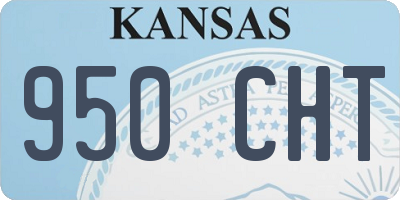 KS license plate 950CHT