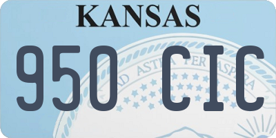 KS license plate 950CIC
