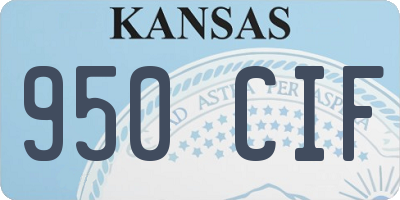 KS license plate 950CIF