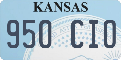 KS license plate 950CIO