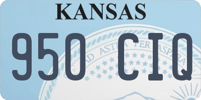 KS license plate 950CIQ