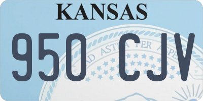 KS license plate 950CJV