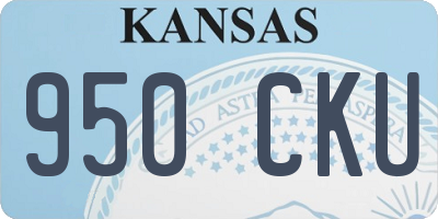 KS license plate 950CKU