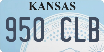 KS license plate 950CLB