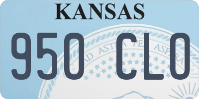 KS license plate 950CLO
