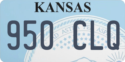 KS license plate 950CLQ
