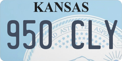 KS license plate 950CLY