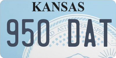KS license plate 950DAT