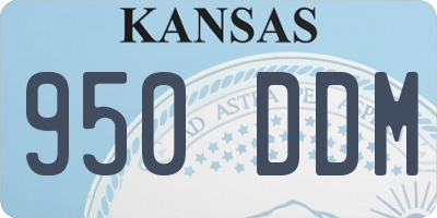 KS license plate 950DDM
