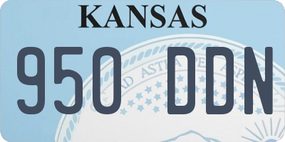 KS license plate 950DDN