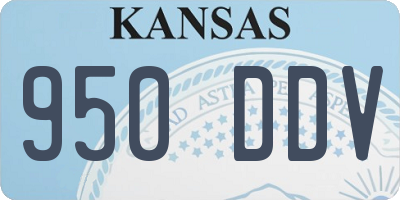 KS license plate 950DDV