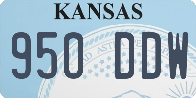 KS license plate 950DDW