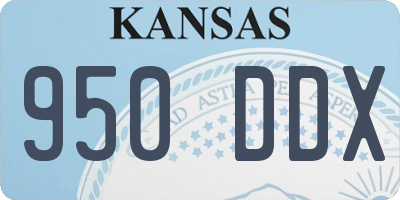KS license plate 950DDX