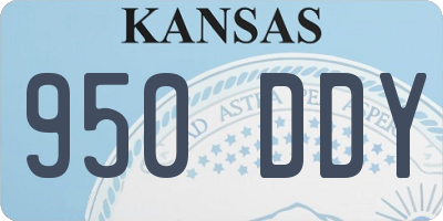 KS license plate 950DDY