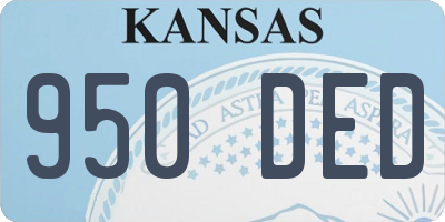 KS license plate 950DED