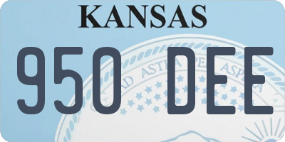 KS license plate 950DEE