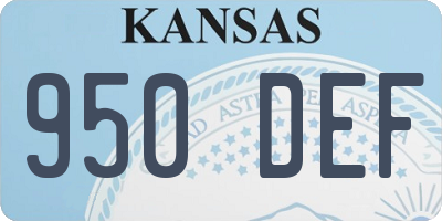 KS license plate 950DEF