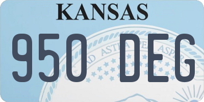 KS license plate 950DEG