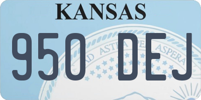 KS license plate 950DEJ