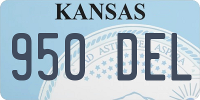 KS license plate 950DEL