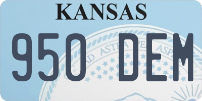 KS license plate 950DEM