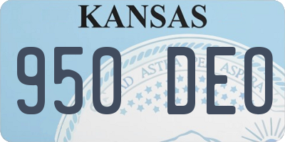 KS license plate 950DEO