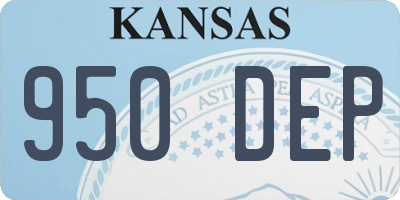 KS license plate 950DEP