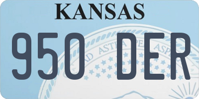 KS license plate 950DER