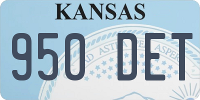 KS license plate 950DET