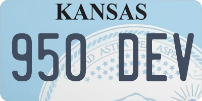 KS license plate 950DEV