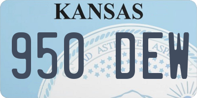 KS license plate 950DEW