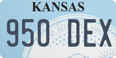 KS license plate 950DEX