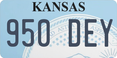 KS license plate 950DEY