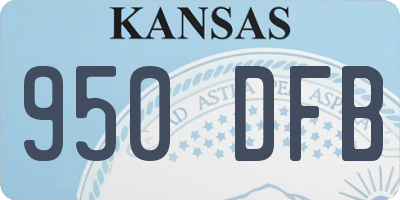 KS license plate 950DFB