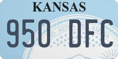 KS license plate 950DFC