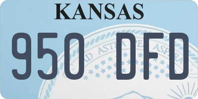 KS license plate 950DFD